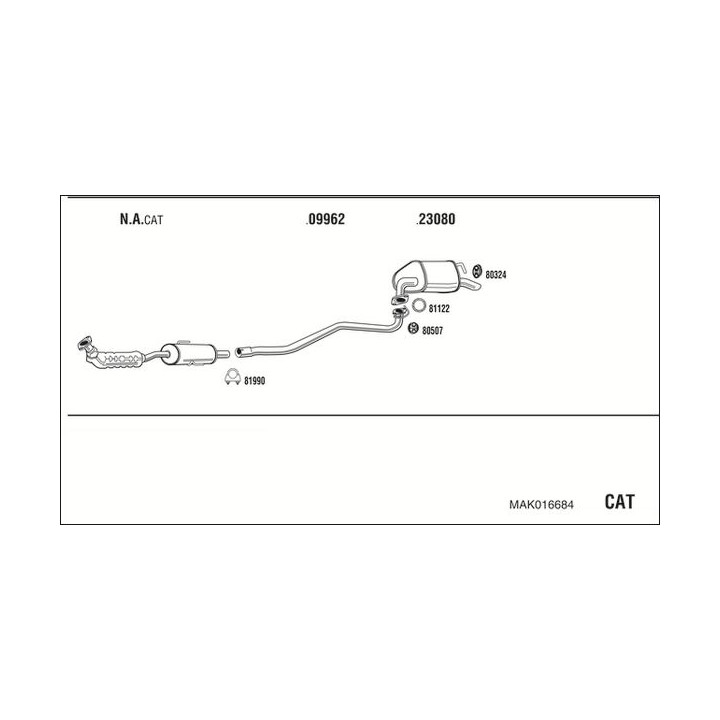 Išmetimo sistema WALKER MAK016684