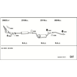 Išmetimo sistema WALKER MAK017671