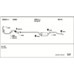 Išmetimo sistema WALKER MAK017875A