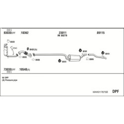 Išmetimo sistema WALKER MAK017875B