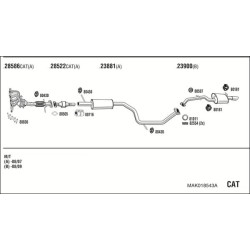 Išmetimo sistema WALKER MAK018543A