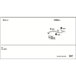 Išmetimo sistema WALKER MAK018543B