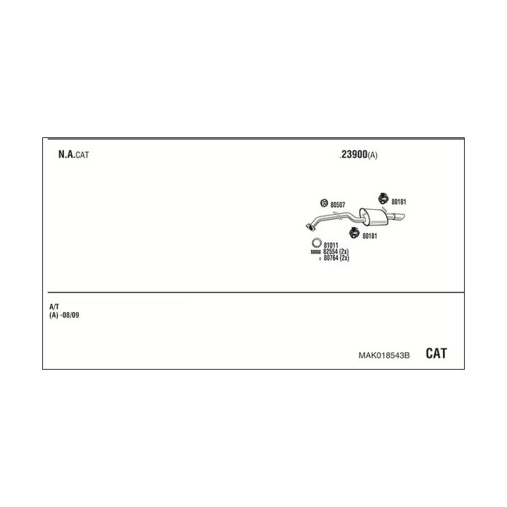 Išmetimo sistema WALKER MAK018543B