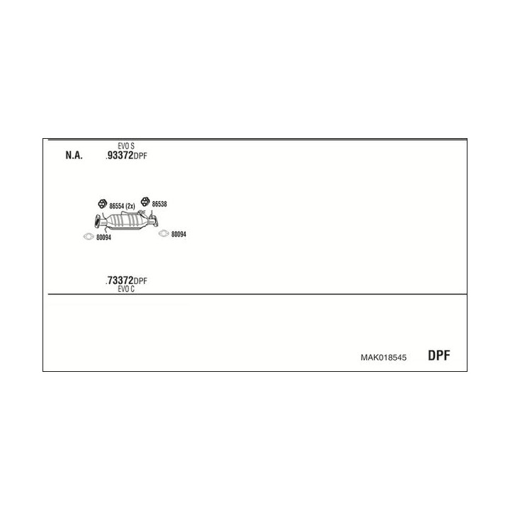 Išmetimo sistema WALKER MAK018545