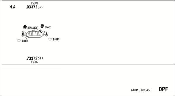 Išmetimo sistema WALKER MAK018545