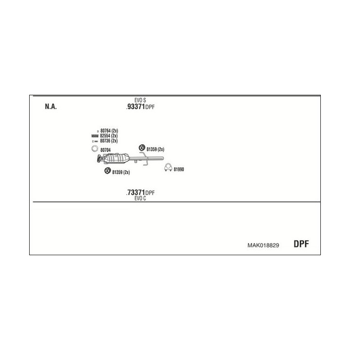 Išmetimo sistema WALKER MAK018829