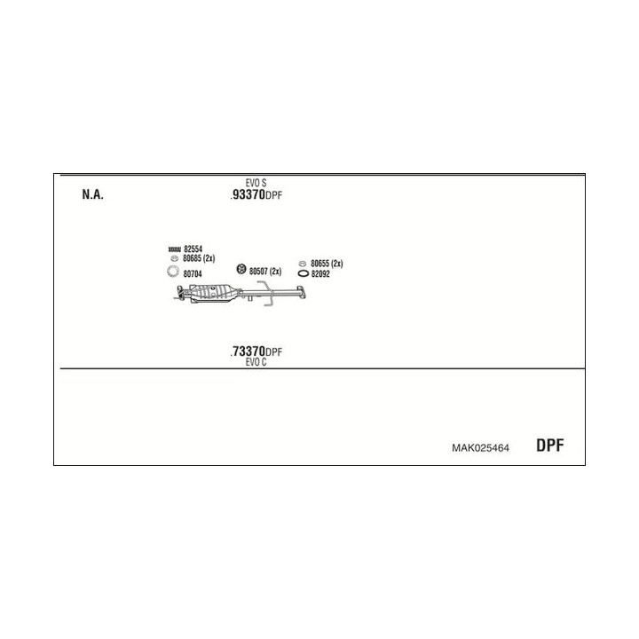 Išmetimo sistema WALKER MAK025464