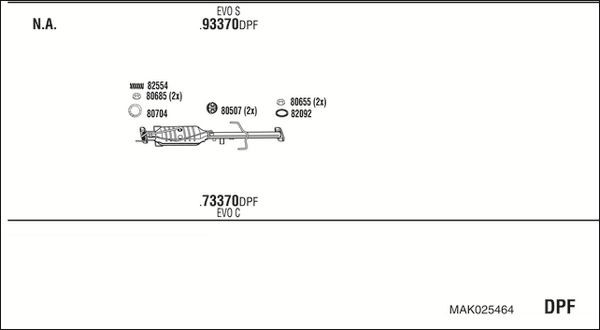 Išmetimo sistema WALKER MAK025464