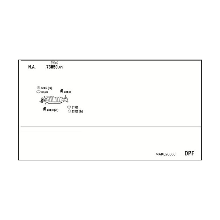 Išmetimo sistema WALKER MAK026586