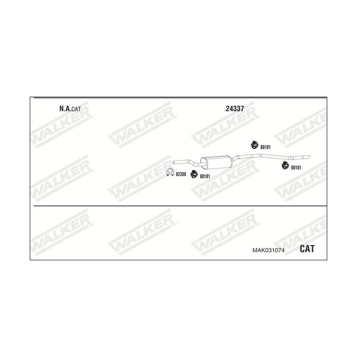 Išmetimo sistema WALKER MAK031074