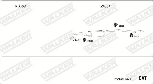 Išmetimo sistema WALKER MAK031074