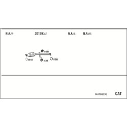 Išmetimo sistema WALKER MAT08035