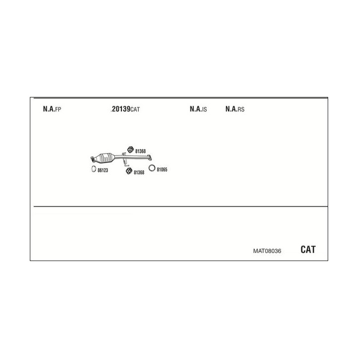 Išmetimo sistema WALKER MAT08036