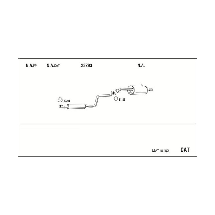 Išmetimo sistema WALKER MAT10162