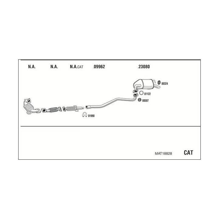 Išmetimo sistema WALKER MAT18828