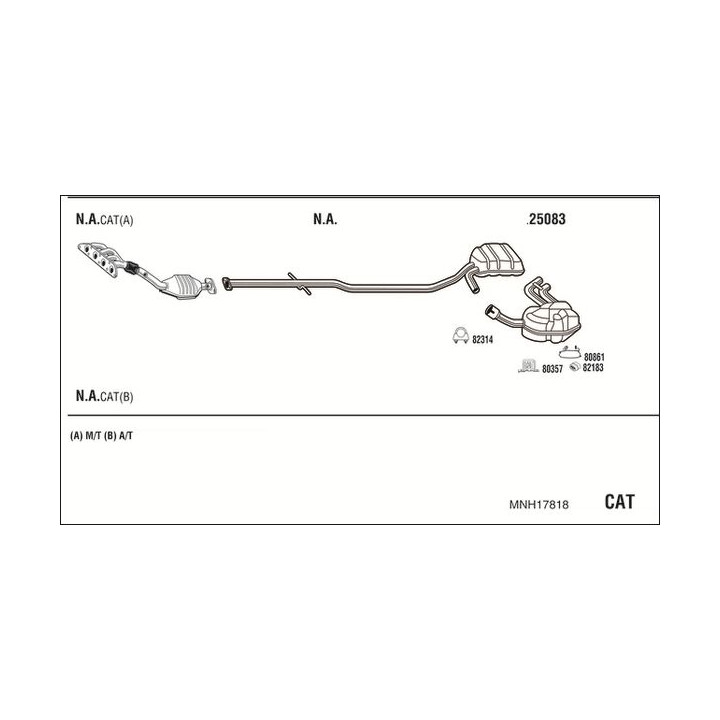Išmetimo sistema WALKER MNH17818