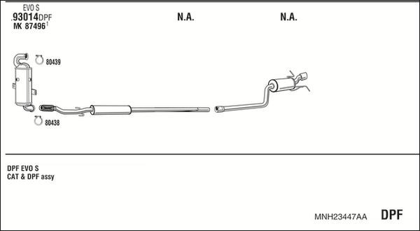 Išmetimo sistema WALKER MNH23447AA