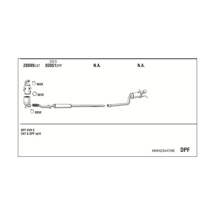 Išmetimo sistema WALKER MNH23447AB