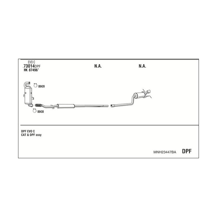 Išmetimo sistema WALKER MNH23447BA