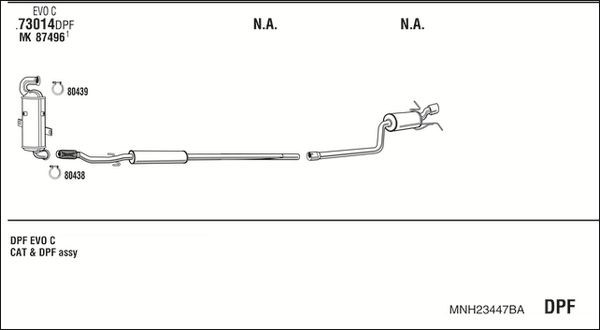 Išmetimo sistema WALKER MNH23447BA