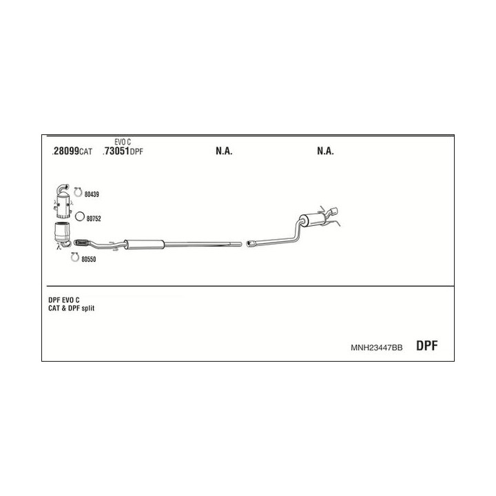 Išmetimo sistema WALKER MNH23447BB