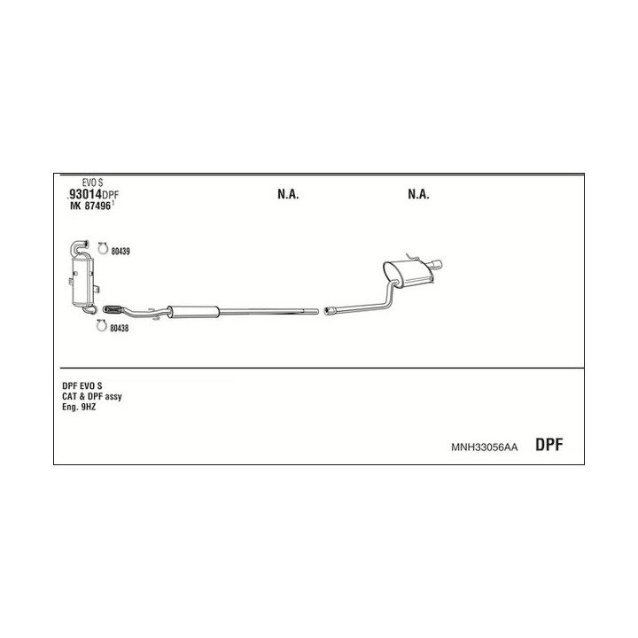 Išmetimo sistema WALKER MNH33056AA