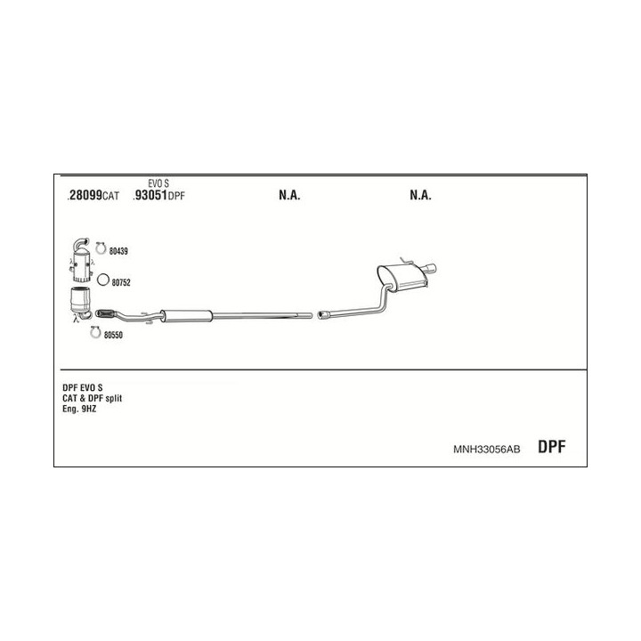 Išmetimo sistema WALKER MNH33056AB