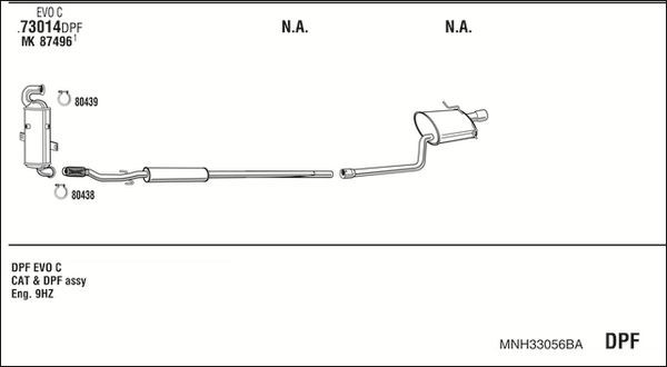 Išmetimo sistema WALKER MNH33056BA