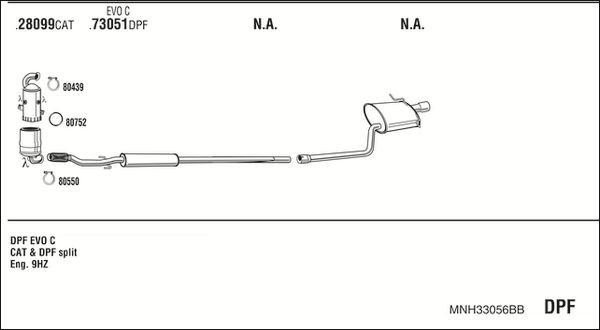 Išmetimo sistema WALKER MNH33056BB
