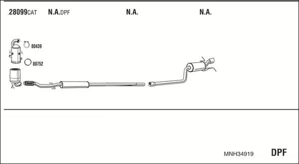 Išmetimo sistema WALKER MNH34919