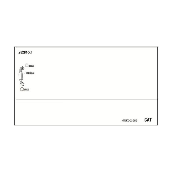 Išmetimo sistema WALKER MNK003952