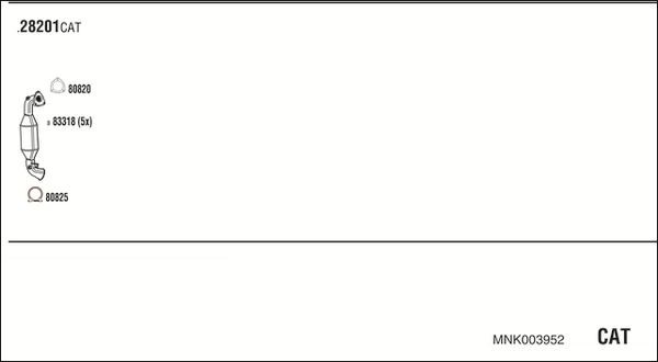 Išmetimo sistema WALKER MNK003952