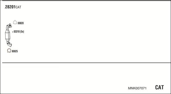 Išmetimo sistema WALKER MNK007071