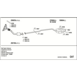 Išmetimo sistema WALKER MNK015889A