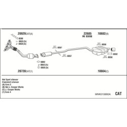 Išmetimo sistema WALKER MNK015890A