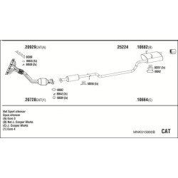 Išmetimo sistema WALKER MNK015890B
