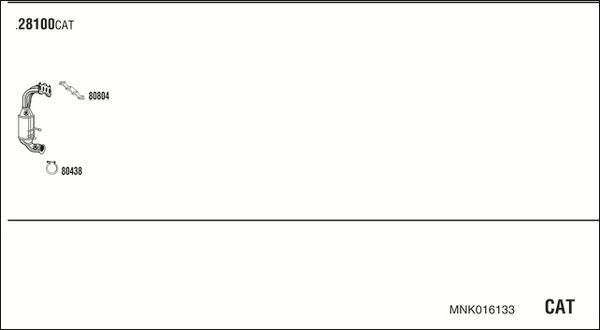 Išmetimo sistema WALKER MNK016133