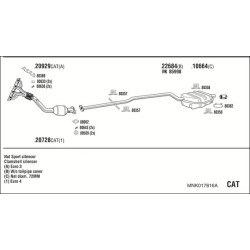 Išmetimo sistema WALKER MNK017816A