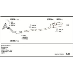 Išmetimo sistema WALKER MNK017816B