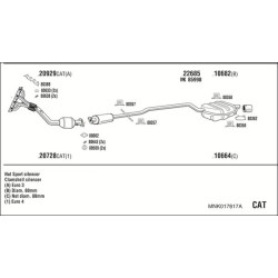 Išmetimo sistema WALKER MNK017817A