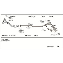 Išmetimo sistema WALKER MNK018307