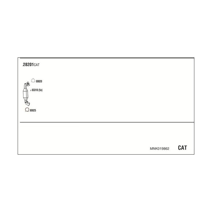 Išmetimo sistema WALKER MNK019862