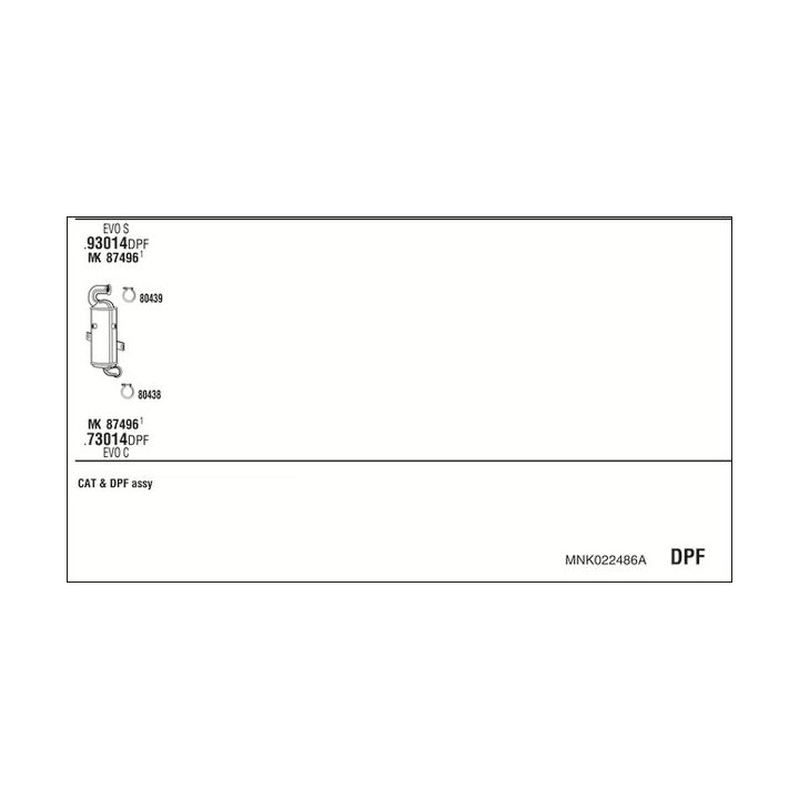 Išmetimo sistema WALKER MNK022486A