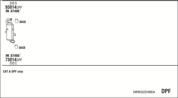 Išmetimo sistema WALKER MNK022486A