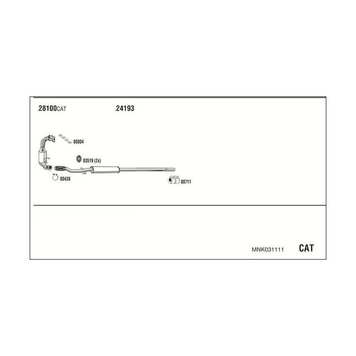 Išmetimo sistema WALKER MNK031111