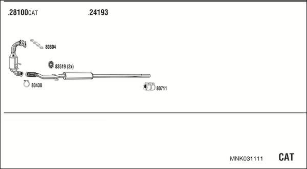 Išmetimo sistema WALKER MNK031111