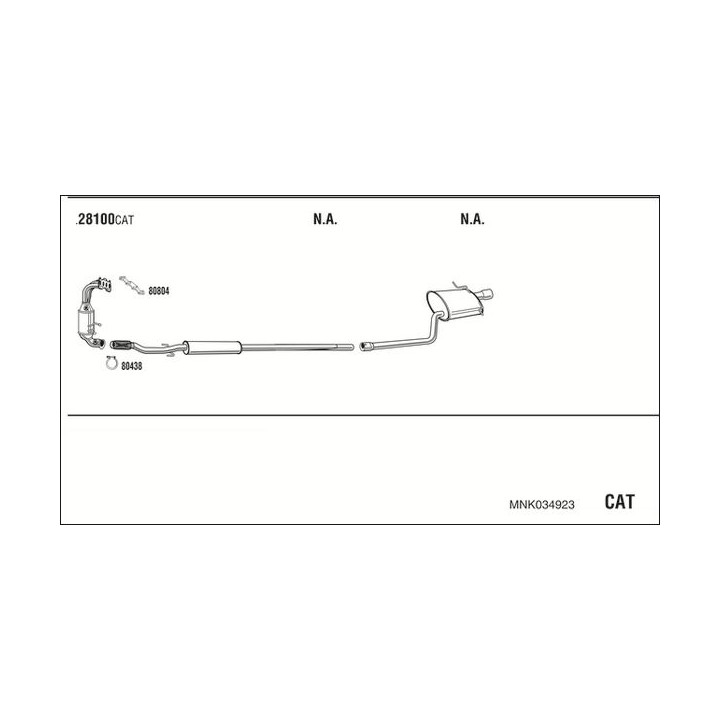 Išmetimo sistema WALKER MNK034923