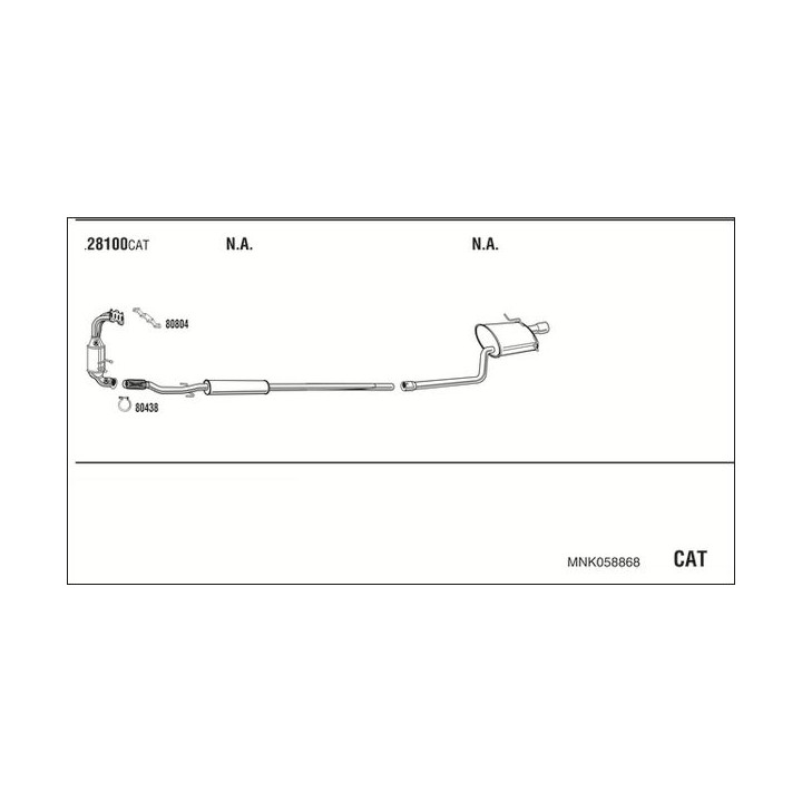 Išmetimo sistema WALKER MNK058868