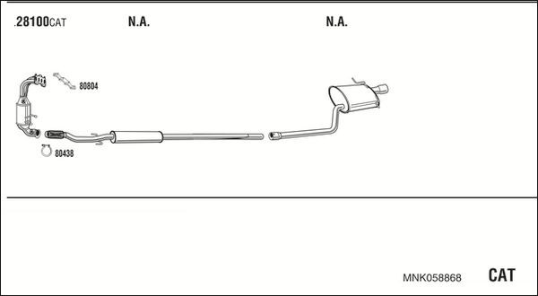 Išmetimo sistema WALKER MNK058868