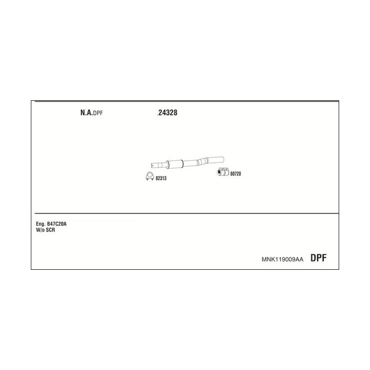 Išmetimo sistema WALKER MNK119009AA